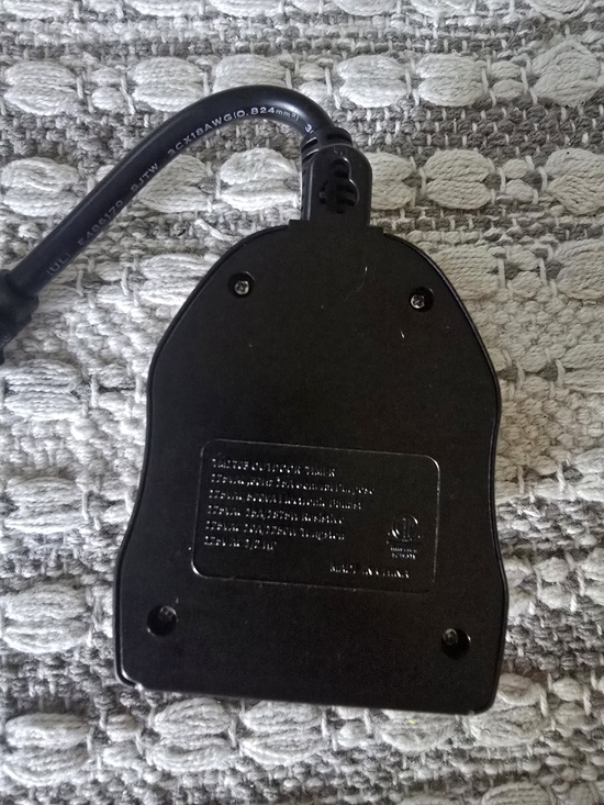 TiffcoFio Black Plug-in Mechanical Timer - Picture 4 of 4